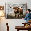 Texas Longhorn Canvas Wall Art Western Bull Desert Moody by MyGreatCanvas | Canvas Wall Art Prints | Photo Prints & Wall Decor