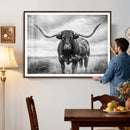 Texas Longhorn Canvas Wall Art Western Bull Desert Moody by MyGreatCanvas | Canvas Wall Art Prints | Photo Prints & Wall Decor