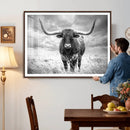 Texas Longhorn Canvas Wall Art Western Bull Desert Moody by MyGreatCanvas | Canvas Wall Art Prints | Photo Prints & Wall Decor