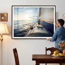 Sailboat Wall Art Canvas Print, Ocean Sunset Sailing Framed by MyGreatCanvas | Canvas Wall Art Prints | Photo Prints & Wall Decor