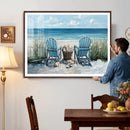 Beach Canvas Wall Art Coastal Adirondack Chairs Ocean by MyGreatCanvas | Canvas Wall Art Prints | Photo Prints & Wall Decor