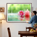Zen Lotus Candle Canvas Wall Art Pink Spa Meditation by MyGreatCanvas | Canvas Wall Art Prints | Photo Prints & Wall Decor