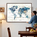 Watercolor World Map Canvas Wall Art Print – Abstract by MyGreatCanvas | Canvas Wall Art Prints | Photo Prints & Wall Decor