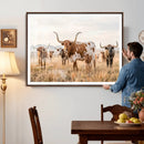 Texas Longhorn Canvas Wall Art, Rustic Farm Animal Photography Print, Farmhouse Country Decor, Western Ranch Art by MyGreatCanvas | Canvas Wall Art Prints | Photo Prints & Wall Decor