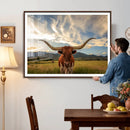 Texas Longhorn Canvas Wall Art – Majestic Triptych Animal by MyGreatCanvas | Canvas Wall Art Prints | Photo Prints & Wall Decor