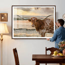 Texas Longhorn Wall Art Canvas Print, Rustic Ranch Decor, by MyGreatCanvas | Canvas Wall Art Prints | Photo Prints & Wall Decor