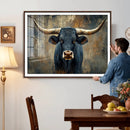 Texas Western Wall Art Canvas Print - Abstract Cow Longhorn by MyGreatCanvas | Canvas Wall Art Prints | Photo Prints & Wall Decor