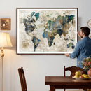 Framed Vintage World Map Wall Art – Abstract Map Canvas by MyGreatCanvas | Canvas Wall Art Prints | Photo Prints & Wall Decor