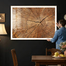 Tree Ring Canvas Art, Rustic Wood Grain Wall Art, Tree Slice