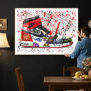 Jordan Shoes Graffiti Wall Art Canvas Print- Jordan Graffiti