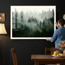 Foggy Forest Wall Art – Tranquil Green Woodland Canvas by MyGreatCanvas | Canvas Wall Art Prints | Photo Prints & Wall Decor
