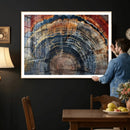 Abstract Tree Ring Wall Art Canvas Print – Colorful Framed