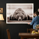 Grizzly Bear Wall Art Print - Bear Canvas Wall Art - Rustic