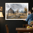 Rustic Autumn Farmhouse Wall Art Canvas Print – Serene