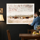 Longhorn Cattle Wall Art Canvas Print – Framed Texas Ranch