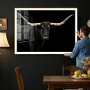 Longhorn Cattle Wall Art Canvas Print – Framed Texas Ranch by MyGreatCanvas | Canvas Wall Art Prints | Photo Prints & Wall Decor