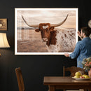 Texas Longhorn Cow Canvas Wall Art, Majestic Bull and Rustic by MyGreatCanvas | Canvas Wall Art Prints | Photo Prints & Wall Decor