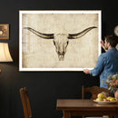 Longhorn Skull Wall Art Canvas Print – Rustic Western by MyGreatCanvas | Canvas Wall Art Prints | Photo Prints & Wall Decor