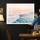 Sunset Surfing Wall Art Canvas Print, Ocean Wave Surfer with by MyGreatCanvas | Canvas Wall Art Prints | Photo Prints & Wall Decor