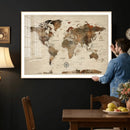 World Map Canvas Print – Framed Detailed Map of the World by MyGreatCanvas | Canvas Wall Art Prints | Photo Prints & Wall Decor
