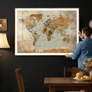 World Map Canvas Print – Detailed Map of the World Wall Art by MyGreatCanvas | Canvas Wall Art Prints | Photo Prints & Wall Decor