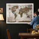World Map Canvas Print – Framed Detailed Map of the World by MyGreatCanvas | Canvas Wall Art Prints | Photo Prints & Wall Decor
