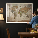 World Map Canvas Print – Framed Travel Map Wall Art for by MyGreatCanvas | Canvas Wall Art Prints | Photo Prints & Wall Decor