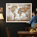 Vibrant Watercolor World Map Canvas Wall Art – Framed Travel by MyGreatCanvas | Canvas Wall Art Prints | Photo Prints & Wall Decor