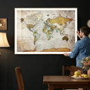 Personalized World Map Canvas Print – Colorful Watercolor by MyGreatCanvas | Canvas Wall Art Prints | Photo Prints & Wall Decor
