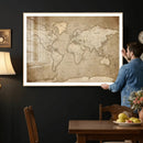 Colorful Watercolor World Map Canvas Wall Art – Framed by MyGreatCanvas | Canvas Wall Art Prints | Photo Prints & Wall Decor