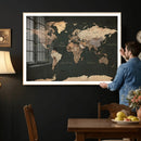 Vintage World Map Canvas Wall Art – Framed Travel Map for by MyGreatCanvas | Canvas Wall Art Prints | Photo Prints & Wall Decor