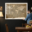 World Map Wall Art Canvas Print, Framed Map Art Picture by MyGreatCanvas | Canvas Wall Art Prints | Photo Prints & Wall Decor