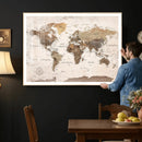World Map Canvas Print – Framed Travel Map Wall Art for by MyGreatCanvas | Canvas Wall Art Prints | Photo Prints & Wall Decor