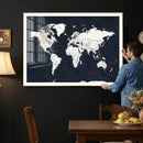 Black World Map Wall Art Canvas Print for Home Office and by MyGreatCanvas | Canvas Wall Art Prints | Photo Prints & Wall Decor