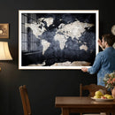 Vintage World Map Canvas Wall Art – Antique Triptych Map