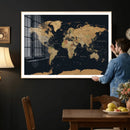 Framed Large World Map Wall Art Canvas Print – Stunning by MyGreatCanvas | Canvas Wall Art Prints | Photo Prints & Wall Decor