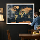 Vintage World Map Canvas Wall Art – Detailed Map with by MyGreatCanvas | Canvas Wall Art Prints | Photo Prints & Wall Decor