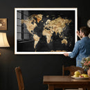 World Map Canvas Wall Art with Famous Landmarks – Framed by MyGreatCanvas | Canvas Wall Art Prints | Photo Prints & Wall Decor