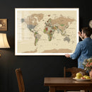 Extra Large World Map Canvas Print – Detailed Map of the by MyGreatCanvas | Canvas Wall Art Prints | Photo Prints & Wall Decor