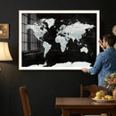 World Map Canvas Print – Framed Push Pin Wall Art, Color by MyGreatCanvas | Canvas Wall Art Prints | Photo Prints & Wall Decor