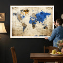 World Map Canvas Print – Colorful Abstract Travel Map, by MyGreatCanvas | Canvas Wall Art Prints | Photo Prints & Wall Decor