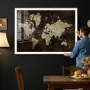 Blue World Map Canvas Wall Art – Framed Modern Travel Map by MyGreatCanvas | Canvas Wall Art Prints | Photo Prints & Wall Decor