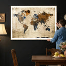 World Map Wall Art Canvas Print, Modern Decorative Framed by MyGreatCanvas | Canvas Wall Art Prints | Photo Prints & Wall Decor