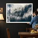 Foggy Mountain Forest Canvas Print, Misty Pine Trees Nature by MyGreatCanvas | Canvas Wall Art Prints | Photo Prints & Wall Decor