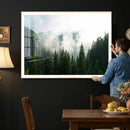 Misty Mountain Forest Canvas Print, Foggy Pine Trees Nature by MyGreatCanvas | Canvas Wall Art Prints | Photo Prints & Wall Decor