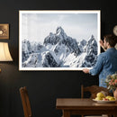 Snowy Mountain Range Canvas Print, Alpine Peaks Landscape by MyGreatCanvas | Canvas Wall Art Prints | Photo Prints & Wall Decor