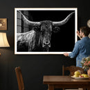 Vintage Texas Longhorn Bull Wall Art Canvas Print, Texas Cow by MyGreatCanvas | Canvas Wall Art Prints | Photo Prints & Wall Decor