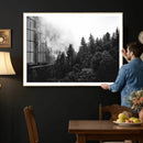 Black White Forest Wall Art Canvas Print, Misty Pine Tree by MyGreatCanvas | Canvas Wall Art Prints | Photo Prints & Wall Decor