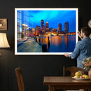 Boston Wall Art Canvas Print, Boston City Downtown Night by MyGreatCanvas | Canvas Wall Art Prints | Photo Prints & Wall Decor