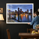 Boston Wall Art Canvas Print, Boston City Downtown Night by MyGreatCanvas | Canvas Wall Art Prints | Photo Prints & Wall Decor